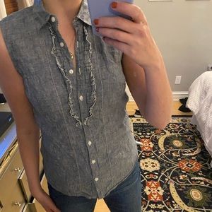 Brooks brothers button up tank